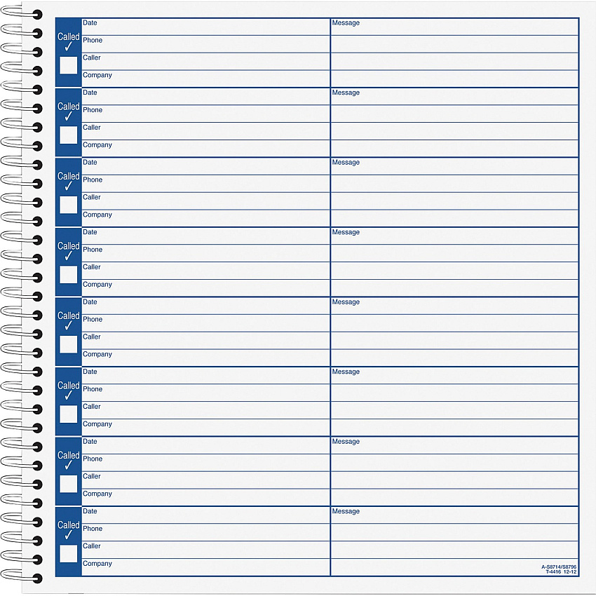 Adams Voice Mail Log Book (ABFS8714)