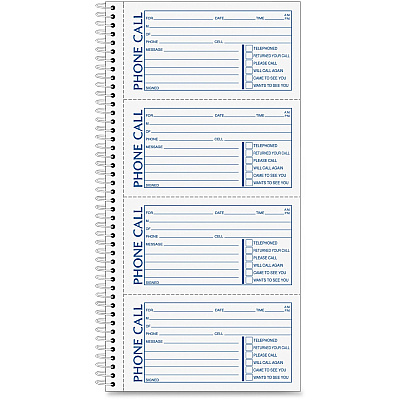 Adams Spiral Bound Phone Message Books (ABFSC1154D)
