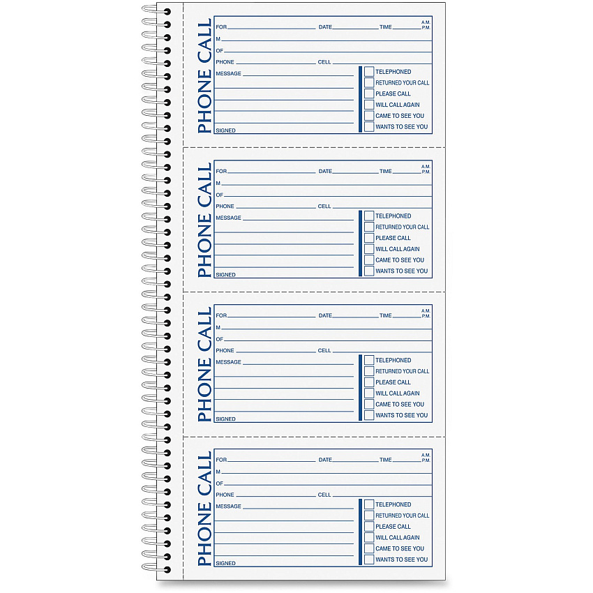 Adams Spiral Bound Phone Message Books (ABFSC1154D)