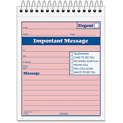 Adams Spiral-bound Phone Message Booklet (ABFSC9711D)