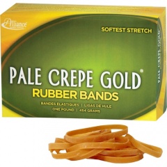 Alliance Rubber 20185 Pale Crepe Gold Rubber Bands - Size #18