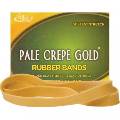 Alliance Rubber 21079 Pale Crepe Gold Rubber Bands - Size #107 - 1/4 lb Box