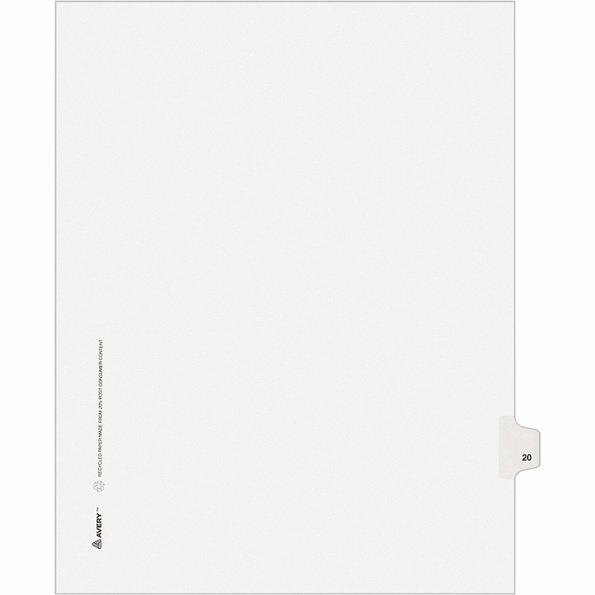 Avery Individual Legal Exhibit Dividers - Avery Style (AVE01020)