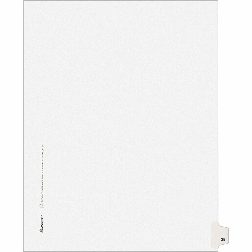 Avery Individual Legal Exhibit Dividers - Avery Style (AVE01025)