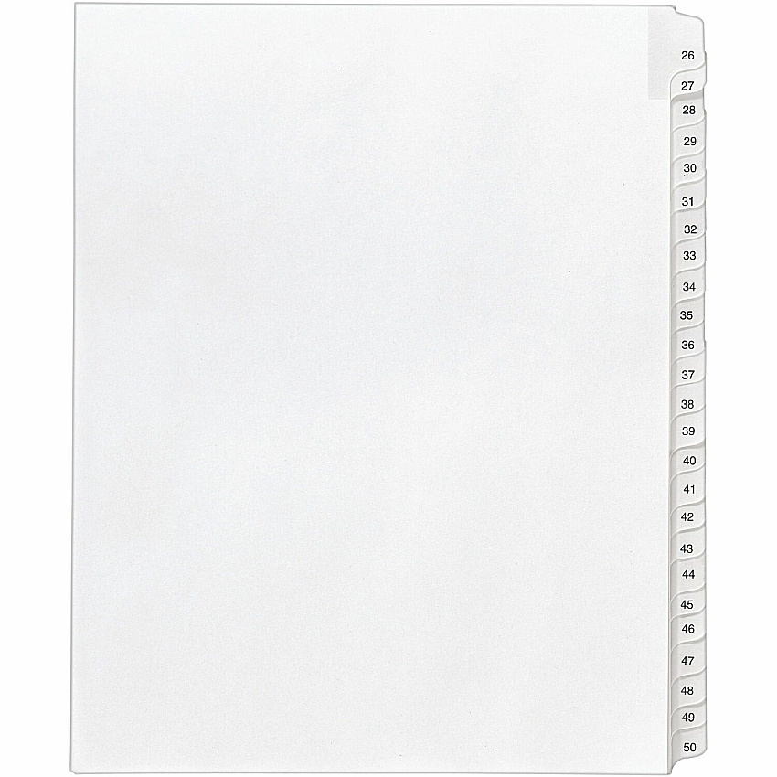 Avery Collated Legal Exhibit Dividers - Allstate Style (AVE01702)