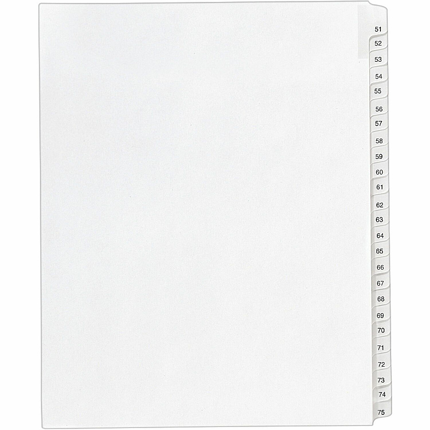 Avery Collated Legal Exhibit Dividers - Allstate Style (AVE01703)