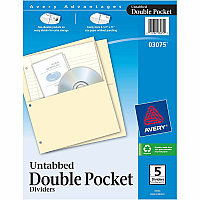 Avery Untabbed Double Pocket Dividers (AVE03075)