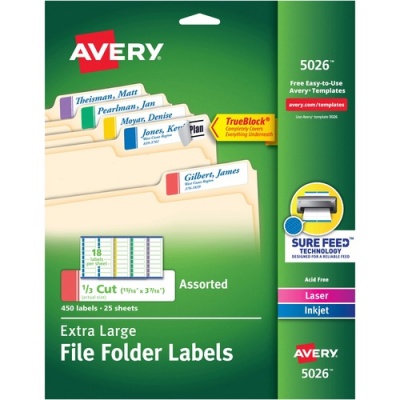 Avery Extra-Large File Folder Labels (5026)