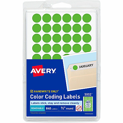 Avery Color-Coding Labels (AVE05052)