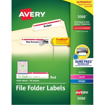 Avery TrueBlock File Folder Labels (5066)
