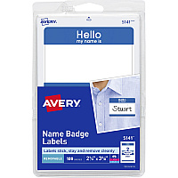 Avery Border Print/Write Hello Name Badges (AVE5141)