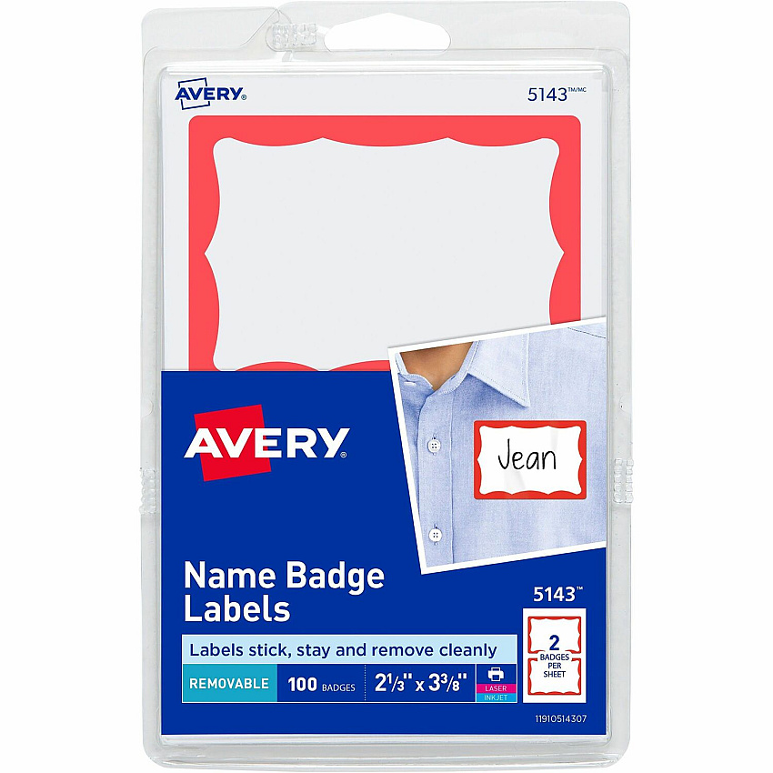 Avery Border Print or Write Name Tags (AVE5143)