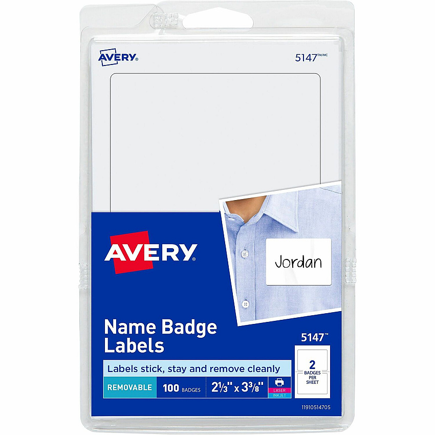 Avery Print or Write Name Badge Labels (AVE5147)