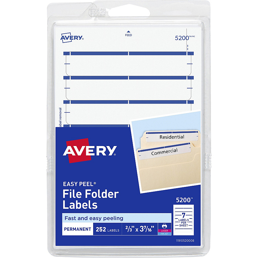Avery Permanent File Folder Labels (AVE05200)