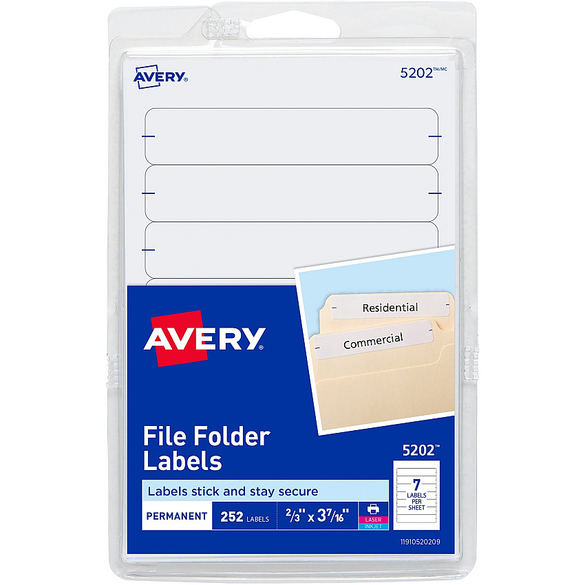 Avery Permanent File Folder Labels (AVE05202)
