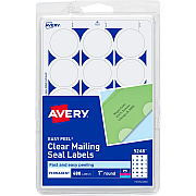 Avery Avery Printable Mailing Seals, Clear, 1" Diameter, 480 Labels (5248) (AVE05248)
