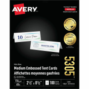 Avery Printable Embossed Tent Cards - Uncoated - 2-Sided Printing (5305)