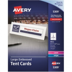 Avery Laser, Inkjet Tent Card - White (5309)