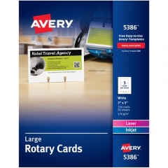 Avery Uncoated 2-side Printing Rotary Cards (5386)