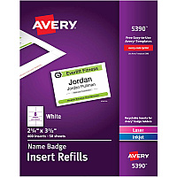 Avery Laser/Inkjet Badge Insert Refills (AVE5390)