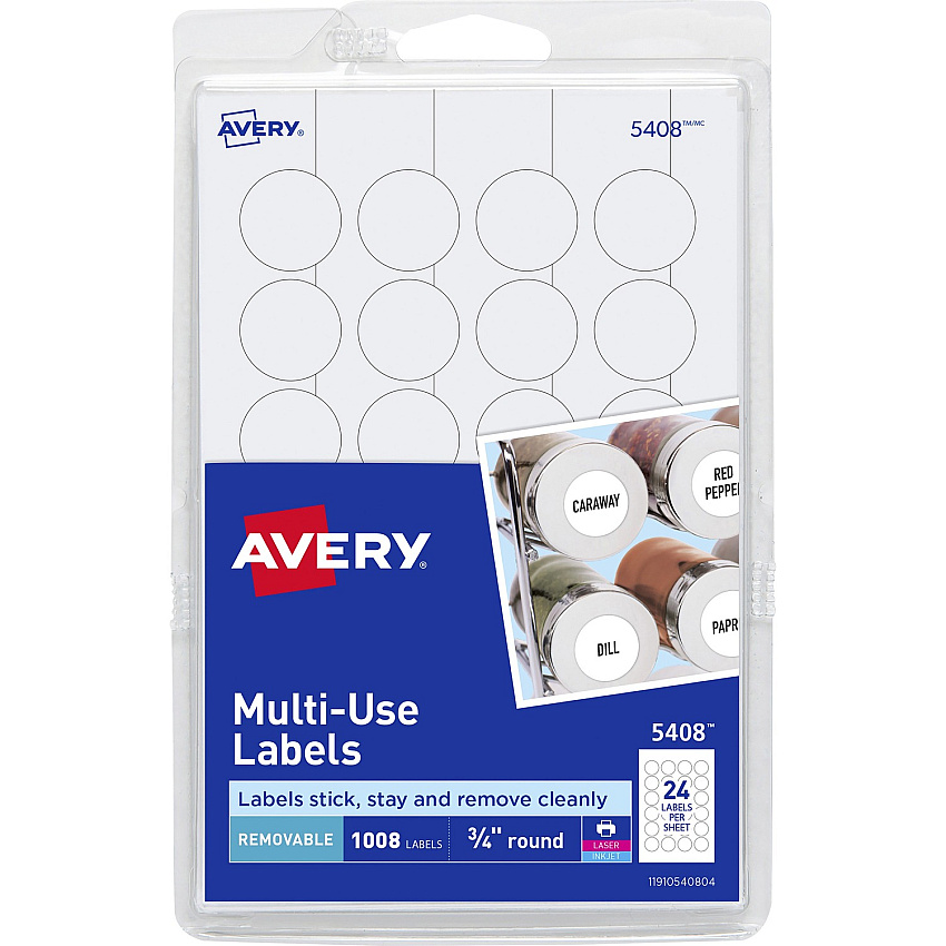 Avery Removable ID Labels (AVE05408)