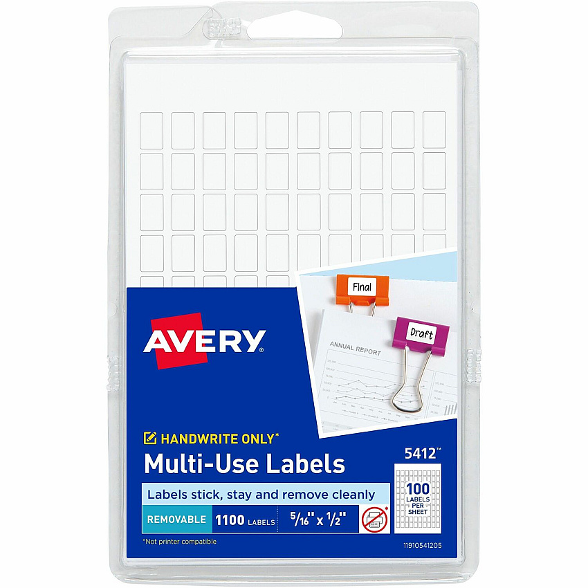 Avery Removable ID Labels (AVE05412)