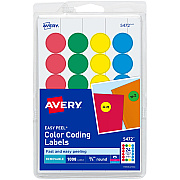 Avery Removable Print or Write Color Coding Labels (AVE05472)