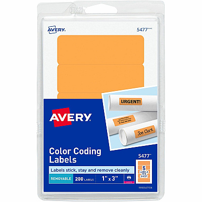 Avery Rectangular Color-Coding Labels (AVE05477)