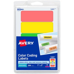 Avery Removable Print or Write Color Coding Labels (5481)