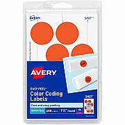 Avery 1-1/4" Color-Coding Labels (AVE05497)