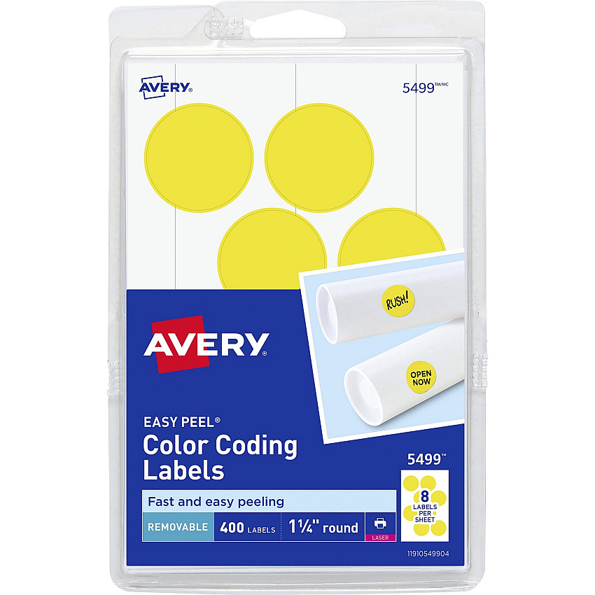 Avery 1-1/4" Color-Coding Labels (AVE05499)