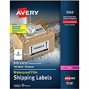 Avery 5-1/2" x 8-1/2" Labels, Ultrahold, 100 Labels (AVE5526)