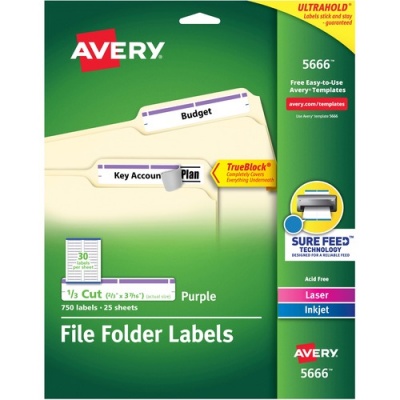 Avery TrueBlock File Folder Labels (5666)
