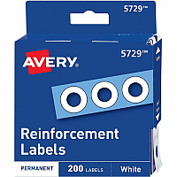 Avery White Self-Adhesive Reinforcement Labels (AVE05729)
