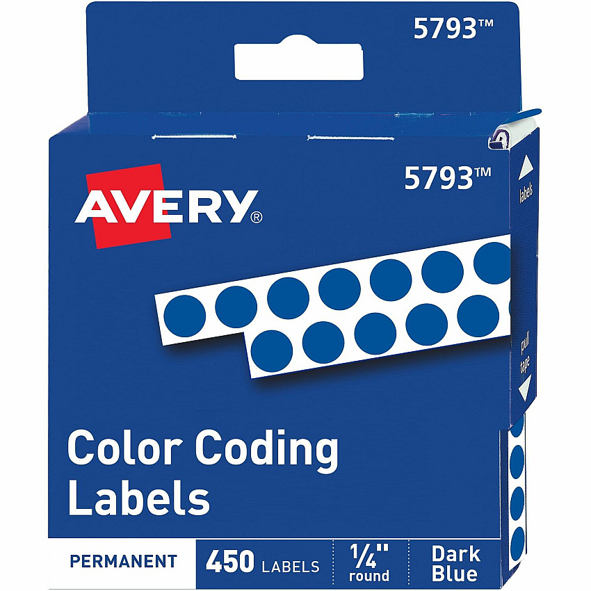 Avery 1/4" Color-Coding Labels (AVE05793)