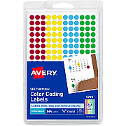 Avery Assorted Removable See-Through Color Dots (AVE05796)