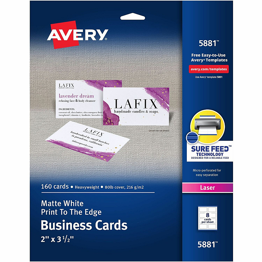 Avery Sure Feed Business Cards (AVE5881)
