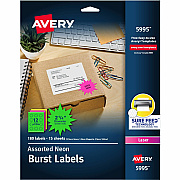 Avery Neon Burst Labels (AVE5995)