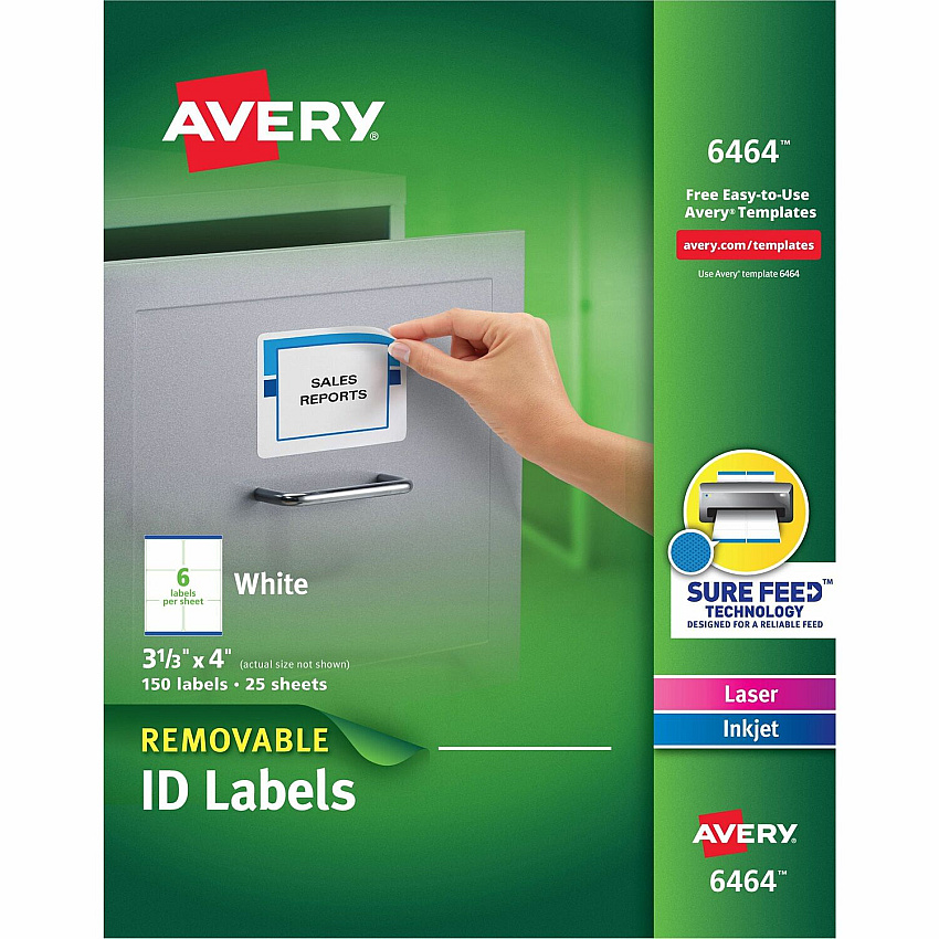Avery Removable I.D. Labels (AVE6464)
