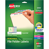 Avery Removable Laser/Inkjet Filing Labels (AVE6466)