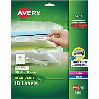 Avery Removable I.D. Laser/Inkjet Labels (AVE6467)