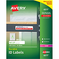 Avery Permanent Durable ID Laser Labels (AVE6577)