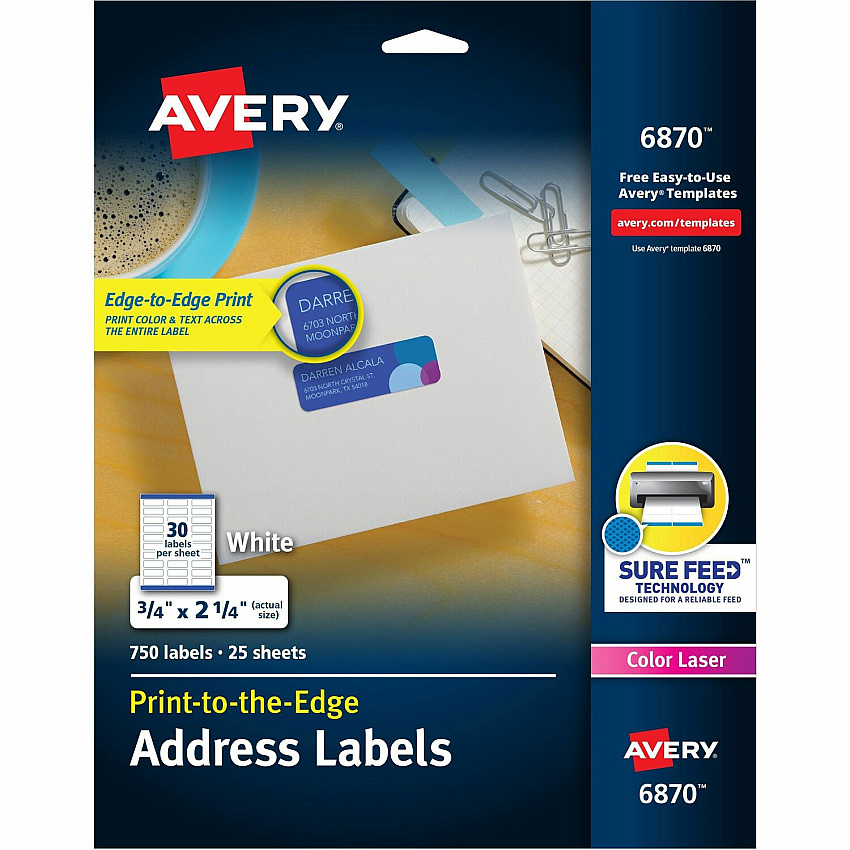 Avery Print-to-the-Edge Copier Address Labels (AVE6870)