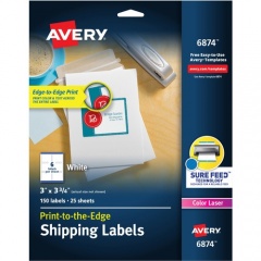 Avery Print-to-the-Edge Shipping Labels (6874)
