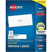 Avery Easy Peel White Inkjet Mailing Labels (AVE8461)