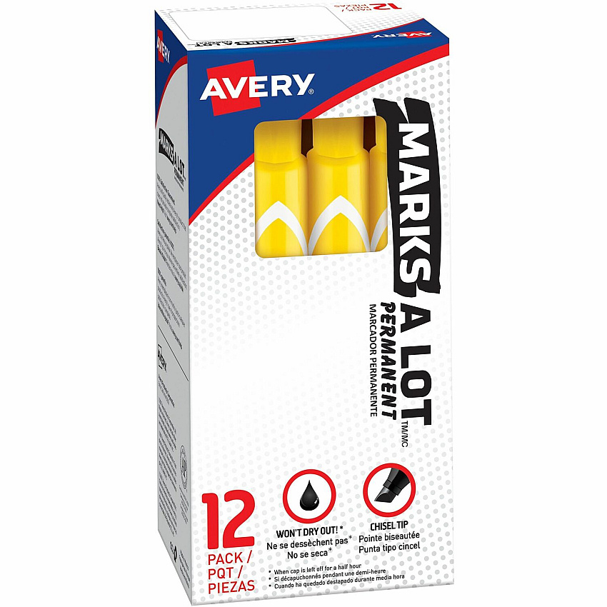 Avery Large Desk-Style Permanent Markers (AVE08882)