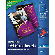 Avery Avery(R) Matte White DVD Case Inserts, 20 Inserts (AVE8891)
