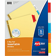 Avery Big Tab Insertable Dividers - Reinforced Gold Edge (AVE11109)