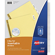 Avery Big Tab Insertable Dividers - Reinforced Gold Edge (AVE11112)