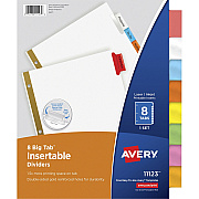 Avery Big Tab Insertable Dividers - Reinforced Gold Edge (AVE11123)